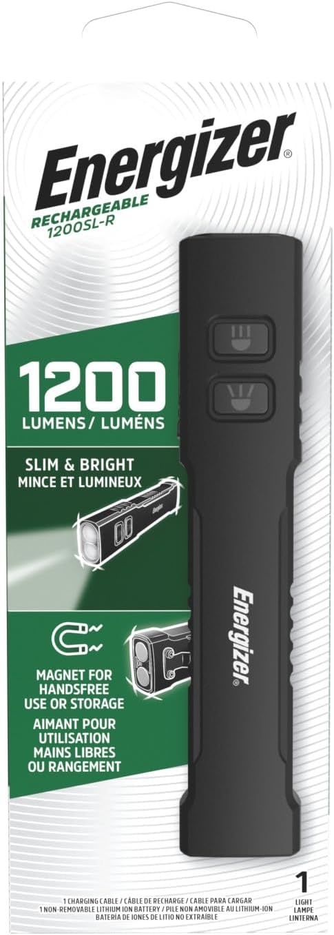image:imageEnergizer 1200SLR Flashlight Rechargeable for EDC Tactical Flashlight Ultra Bright IPX4 WaterResistant USBC Cable Included1Pack