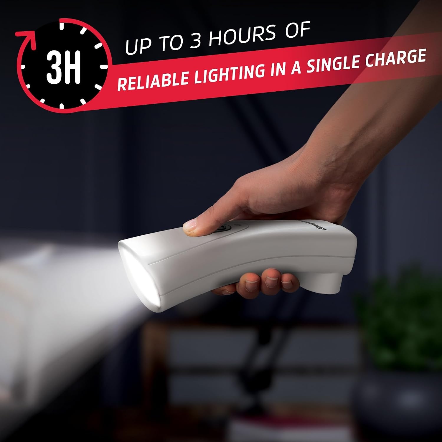 image:imageEnergizer AutoOn LED Flashlights Rechargeable 6Pack for Home Power Failure Plug in LED Flashlight for Power Outage Night Light Hurricane PreparednessWhite