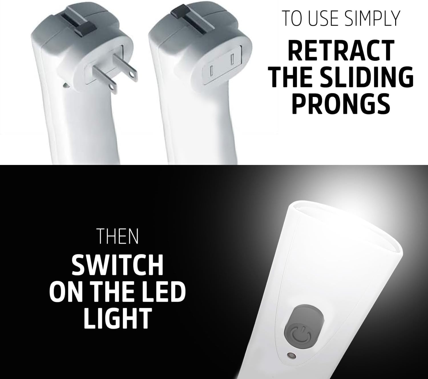 image:imageEnergizer AutoOn LED Flashlights Rechargeable 6Pack for Home Power Failure Plug in LED Flashlight for Power Outage Night Light Hurricane PreparednessWhite