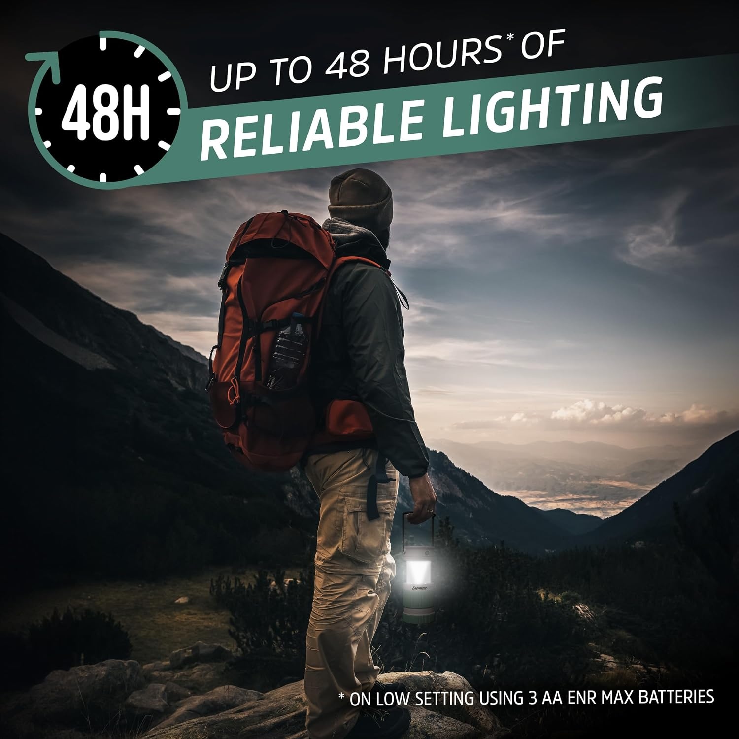 image:imageEnergizer LED Camping Lantern X1000 Water Resistant Tent Light Emergency light when needed led lantern rechargeable 360 light 3 modes USB out500 Lumens