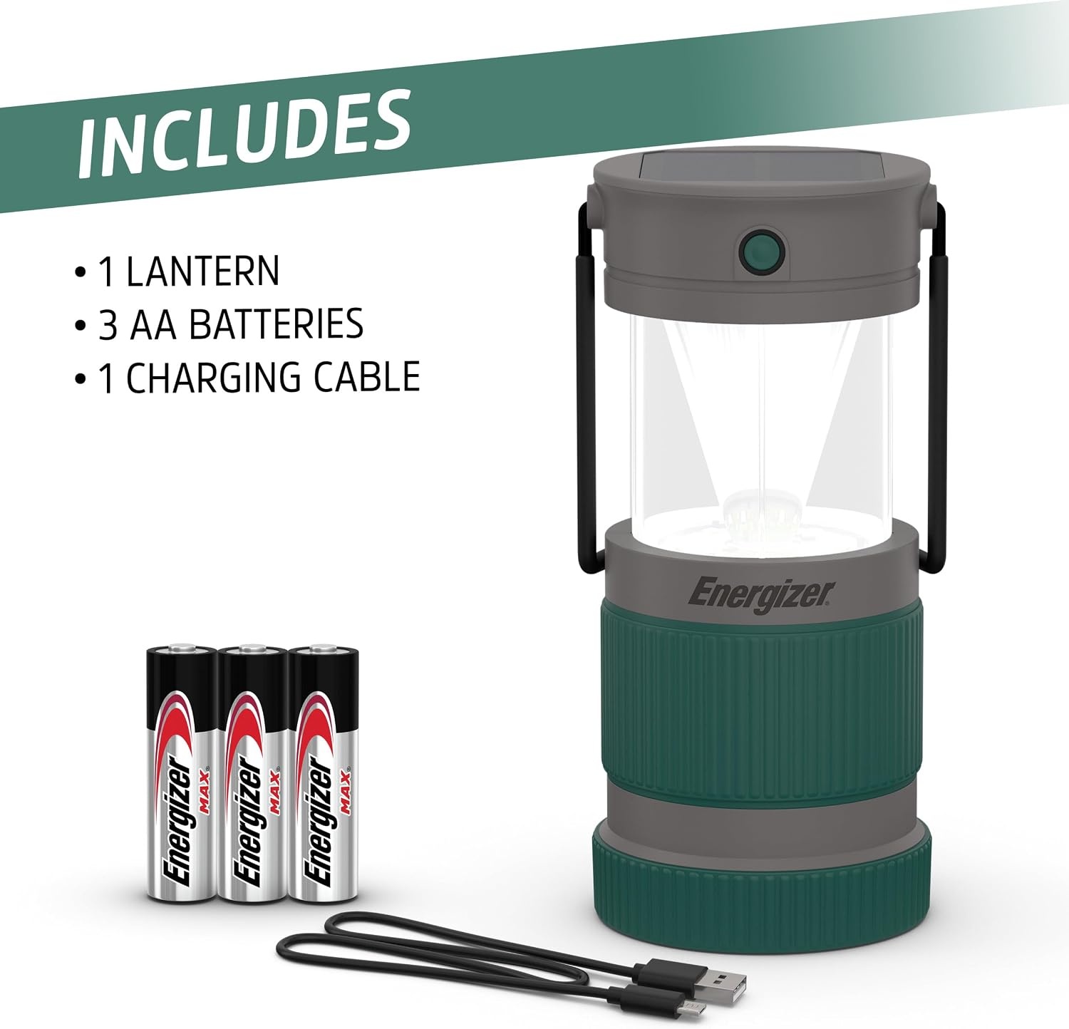 image:imageEnergizer LED Camping Lantern X1000 Water Resistant Tent Light Emergency light when needed led lantern rechargeable 360 light 3 modes USB out500 Lumens