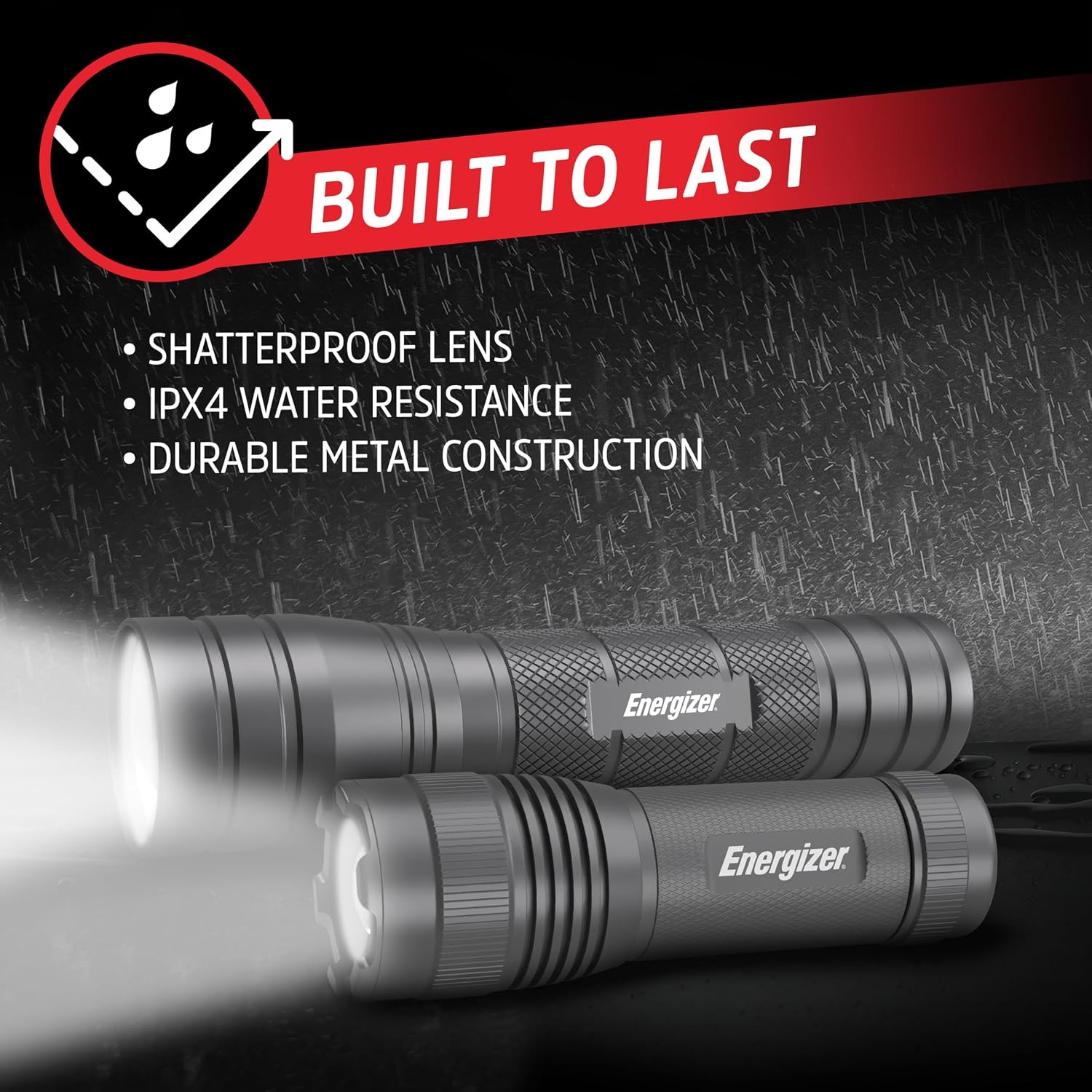 image:imageEnergizer LED Flashlight Vision PRO Ultra Bright 1000 Lumens IPX4 Water Resistant AircraftGrade Aluminum LED Light Rugged Metal Flash Light for Outdoors Emergency Power Outage BlackBlack