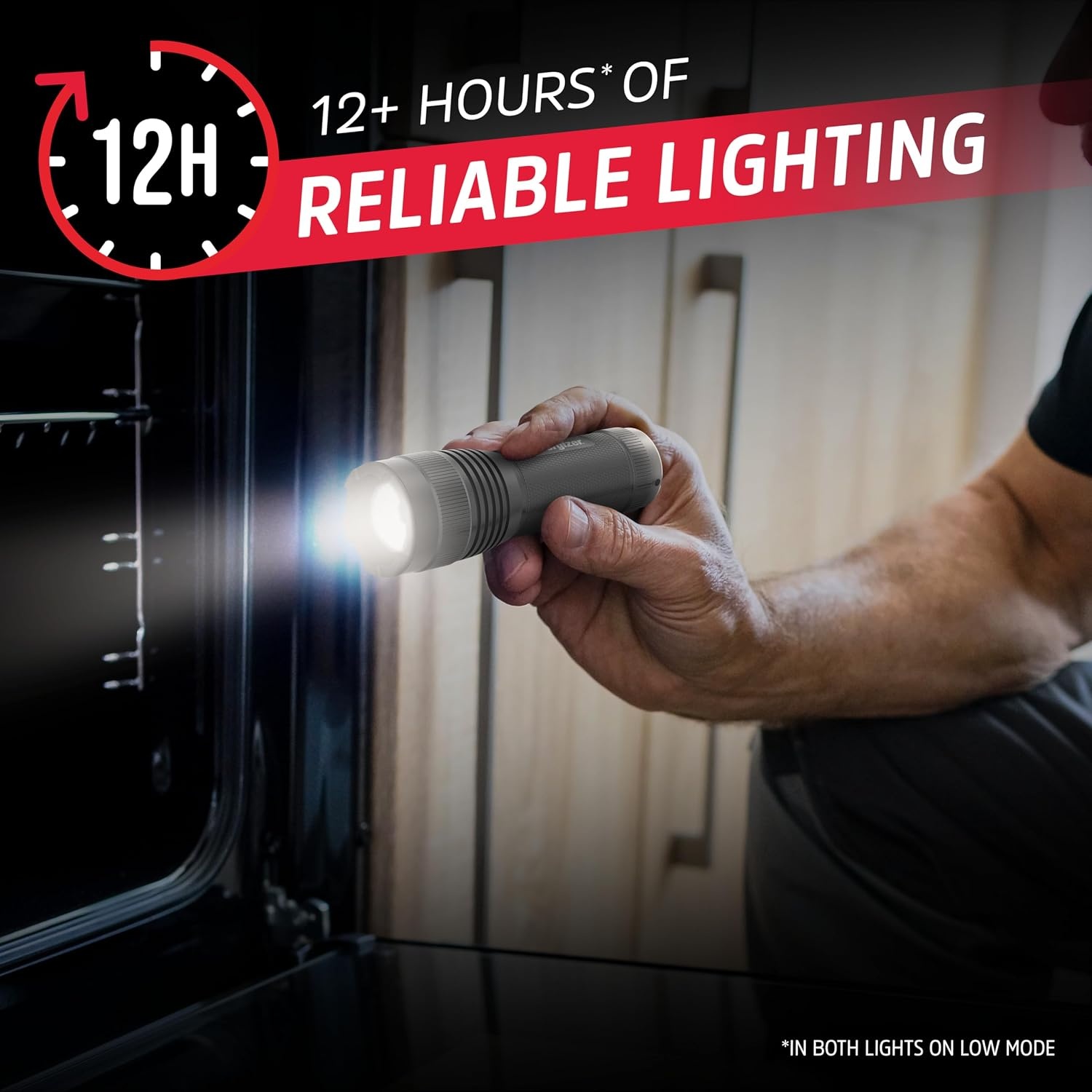image:imageEnergizer LED Flashlight Vision PRO Ultra Bright 1000 Lumens IPX4 Water Resistant AircraftGrade Aluminum LED Light Rugged Metal Flash Light for Outdoors Emergency Power Outage BlackBlack
