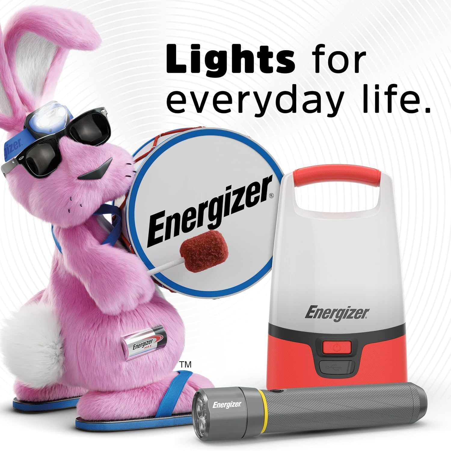 image:imageEnergizer LightxPower Cube Camping Lantern X1000 Lantern Dual Power Rechargeable and AA Battery IPX4 Water ResistantWhite