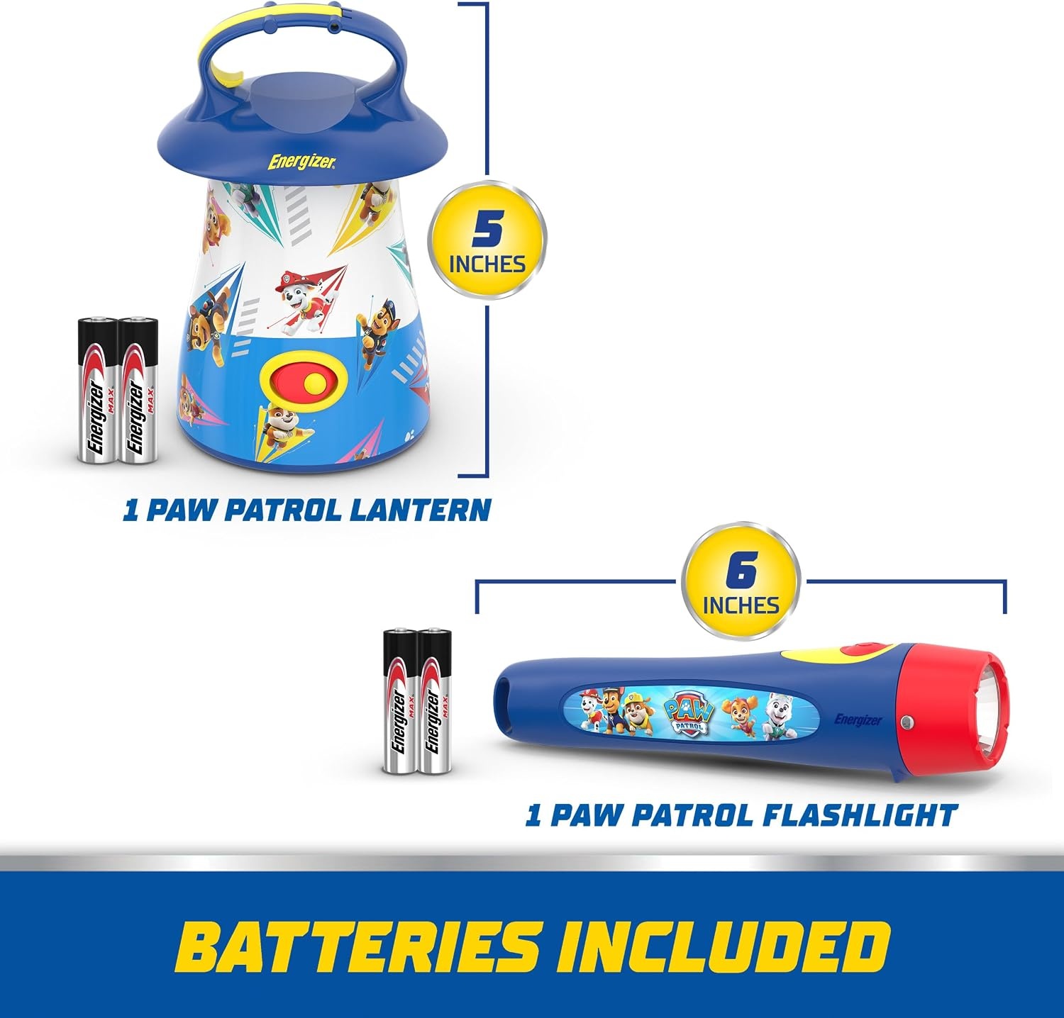 image:imageEnergizer PAW Patrol Lanterns 2Pack Paw Patrol Toys for Boys and Girls Great Lightweight LED Lantern for Kids Batteries Included1Pack