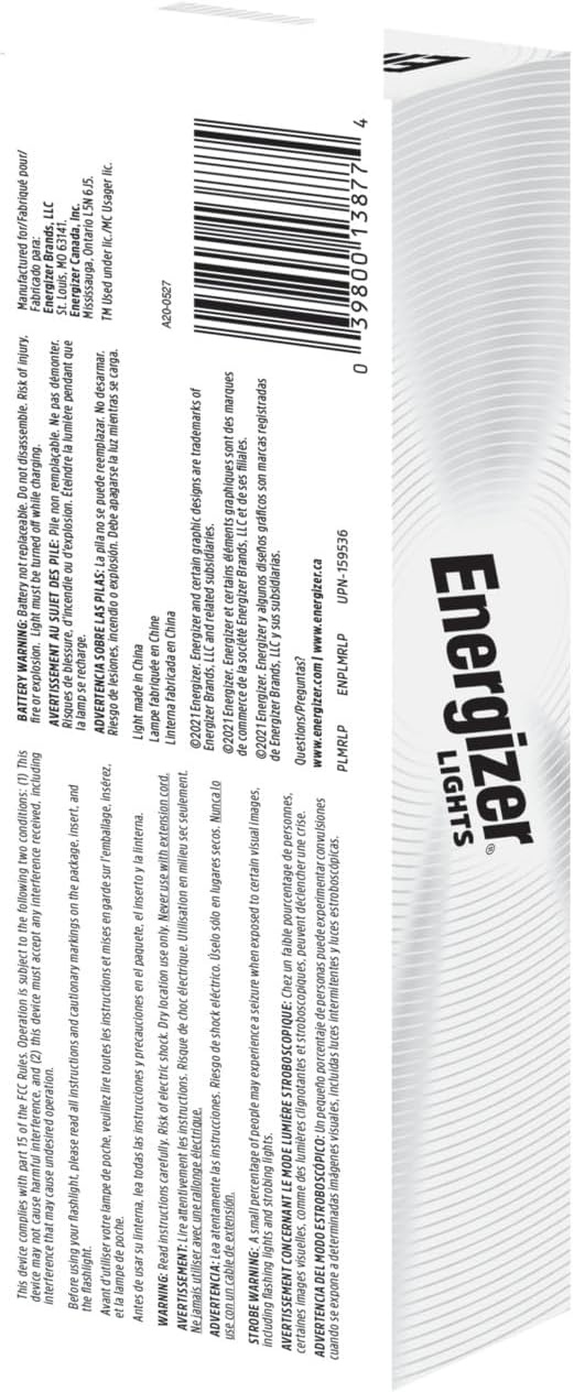 image:imageEnergizer X400 Pen light Flashlight Rechargeable Bright Penlight IPX4 WaterResistant Lightweight and Durable Rechargeable Flashlight USB Charging Cable IncludedBlackRed