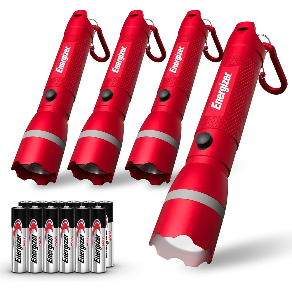 image:imageEnergizer R300 LED Flashlight Emergency Safety Light Bright IPX4 Water Resistant Flash Light Durable Emergency Light for Hurricane Preparedness Batteries IncludedPack of 4