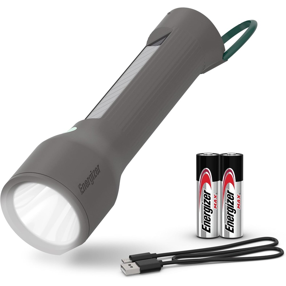 image:imageEnergizer S600 LED Flashlight Rechargeable Solar and AA Battery Power Options Super Bright IPX4 Water Resistant Flashlights High Lumens for Emergencies Outdoors DIYStandard