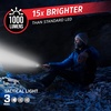 Energizer LED Flashlight Vision PRO, Ultra Bright 1000+ Lumens, IPX4 Water Resistant, Aircraft-Grade Aluminum LED Light, Rugged Metal Flash Light for Outdoors, Emergency Power Outage, Black(Black)