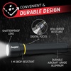 Energizer LED Flashlight Vision PRO, Ultra Bright 1000+ Lumens, IPX4 Water Resistant, Aircraft-Grade Aluminum LED Light, Rugged Metal Flash Light for Outdoors, Emergency Power Outage, Black(Black/Yellow)
