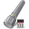 Energizer LED Flashlight Vision PRO, Ultra Bright 1000+ Lumens, IPX4 Water Resistant, Aircraft-Grade Aluminum LED Light, Rugged Metal Flash Light for Outdoors, Emergency Power Outage, Black(Silver)