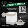 Energizer LightxPower Cube Camping Lantern, X1000 Lantern Dual Power Rechargeable and AA Battery, IPX4 Water Resistant(White)