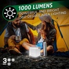 Energizer LightxPower Cube Camping Lantern, X1000 Lantern Dual Power Rechargeable and AA Battery, IPX4 Water Resistant(White)
