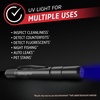 Energizer UV Flashlight Pen Light, LED Handheld Blacklight Flashlight, UV + White LED, Detector for Dog Pet Urine Stains, Bed Bugs and Scorpions (Batteries Included)(Black)