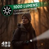 Energizer X1000 Rechargeable LED Flashlight with Power Indicator, Super Bright Flashlight, IPX4 Water Resistant, Rugged Light for Outdoors, Emergencies