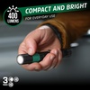 Energizer X-400 Pen light Flashlight Rechargeable, Bright Penlight IPX4 Water-Resistant, Lightweight and Durable, Rechargeable Flashlight, USB Charging Cable Included(Black/Green)