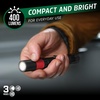 Energizer X-400 Pen light Flashlight Rechargeable, Bright Penlight IPX4 Water-Resistant, Lightweight and Durable, Rechargeable Flashlight, USB Charging Cable Included(Black/Red)