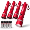 Energizer R-300 LED Flashlight Emergency Safety Light, Bright IPX4 Water Resistant Flash Light, Durable Emergency Light for Hurricane Preparedness, Batteries Included(Pack of 4)