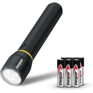 Energizer LED Flashlight Vision PRO, Ultra Bright 1000+ Lumens, IPX4 Water Resistant, Aircraft-Grade Aluminum LED Light, Rugged Metal Flash Light for Outdoors, Emergency Power Outage, Black(Black/Yellow)