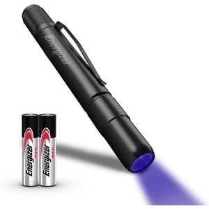 Energizer UV Flashlight Pen Light, LED Handheld Blacklight Flashlight, UV + White LED, Detector for Dog Pet Urine Stains, Bed Bugs and Scorpions (Batteries Included)(Black)