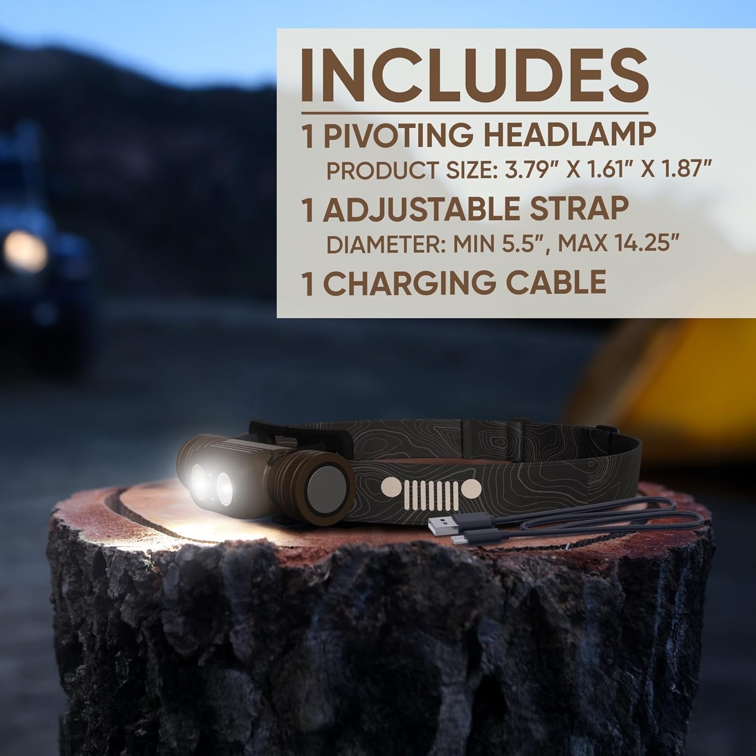 image:imageEnergizer Jeep MP450 Headlamp Rechargeable Headlight for HikingHybrid Headlamp