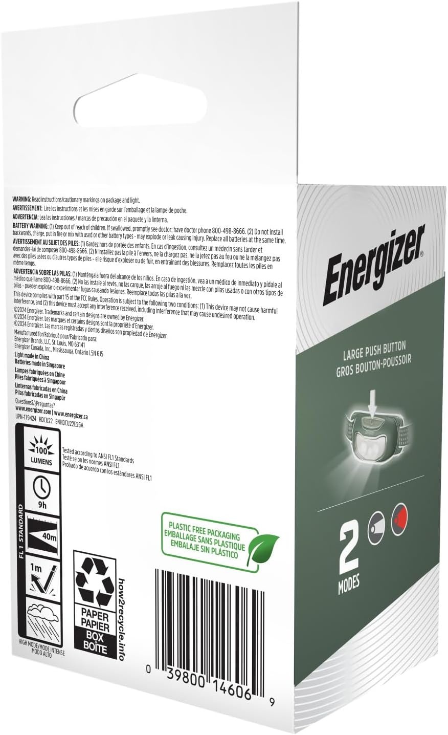image:imageEnergizer Universal LED Headlamp 2Pack IPX4 Water Resistant Headlamps Bright Head Light for Outdoors Camping Running Storm Survival LED Light for Emergencies Batteries IncludedCamp Green