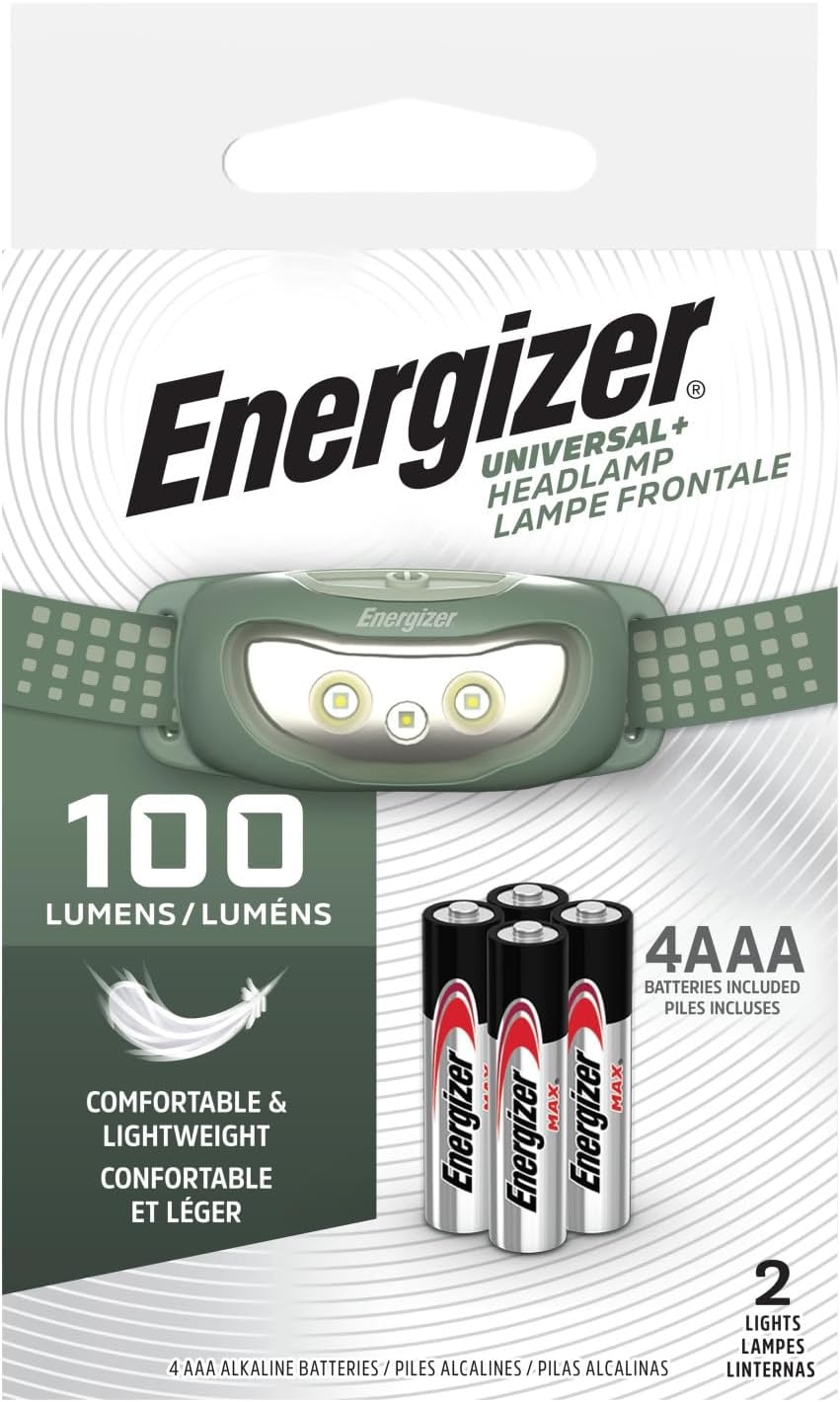 image:imageEnergizer Universal LED Headlamp 2Pack IPX4 Water Resistant Headlamps Bright Head Light for Outdoors Camping Running Storm Survival LED Light for Emergencies Batteries IncludedCamp Green