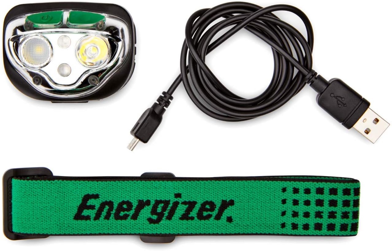 image:imageEnergizer Vision LED Rechargeable Headlamp Water Resistant Bright LED Headlamp for Outdoors Camping Gear and Hurricane Supplies Includes USB Charging Cable Pack of 1Emerald Green