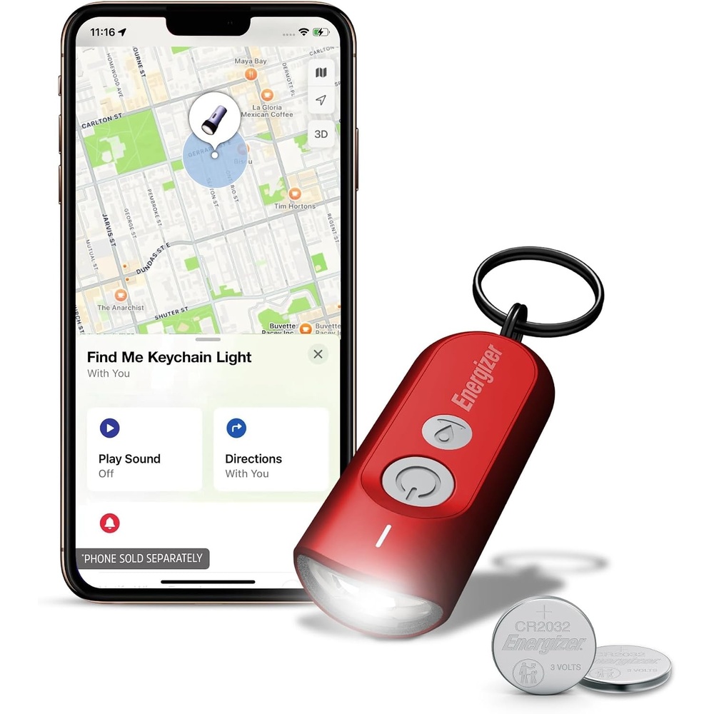 image:imageEnergizer Find Me Keychain Light Apple Find My Bluetooth Tracker BlackRed