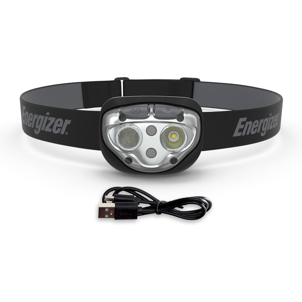 image:imageEnergizer Vision LED Rechargeable Headlamp Water Resistant Bright LED Headlamp for Outdoors Camping Gear and Hurricane Supplies Includes USB Charging Cable Pack of 1Midnight Black