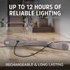 Energizer Flex-R LED Rechargeable Book Light for Reading in Bed, Reading Light with Warm LED Color, Long-Lasting and Lightweight,Blue(Tan)