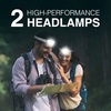 Energizer LED Headlamp PRO (2-Pack), IPX4 Water Resistant Head Light(Stone Gray)