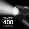 Energizer X400 Rechargeable Bike Light, IPX4 Water Resistant, Compact and Lightweight Design, Front Clip Light and Rear LED Light for Visibility Black(Standard)