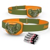 Energizer LED Headlamp PRO (2-Pack), IPX4 Water Resistant Head Light(Green/Orange)