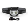 Energizer Vision LED Rechargeable Headlamp, Water Resistant Bright LED Headlamp for Outdoors, Camping Gear and Hurricane Supplies, Includes USB Charging Cable, Pack of 1(Midnight Black)