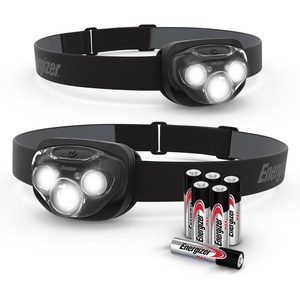 Energizer LED Headlamp PRO (2-Pack), IPX4 Water Resistant Head Light(Black)