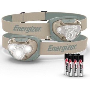 Energizer LED Headlamp PRO (2-Pack), IPX4 Water Resistant Head Light(Green/Tan)