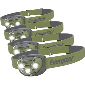 Energizer PRO-260 LED Headlamp, IPX4 Water Resistant Headlamps, High-Performance Head Light for Outdoors, Camping, Running, Storm, Survival LED Light for Emergencies (Batteries Included)(Forest Green (Pack of 4))